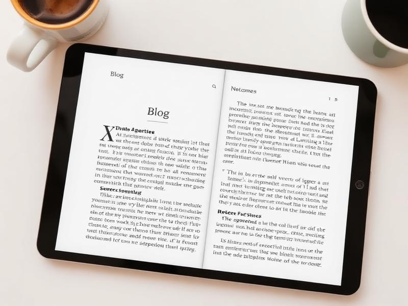 Tablet showing a long-form article